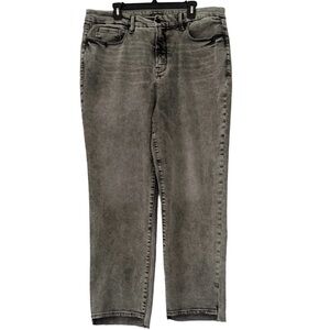 Good American Good Classic Baby Step Hem in Washed Black Size 16